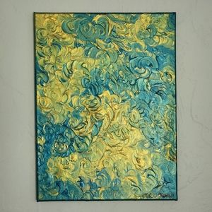 "Ignition" original art hand painted acrylic textured abstract canvas painting